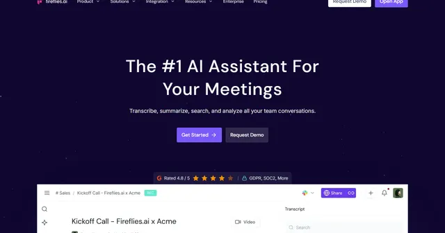 Fireflies.ai interface
