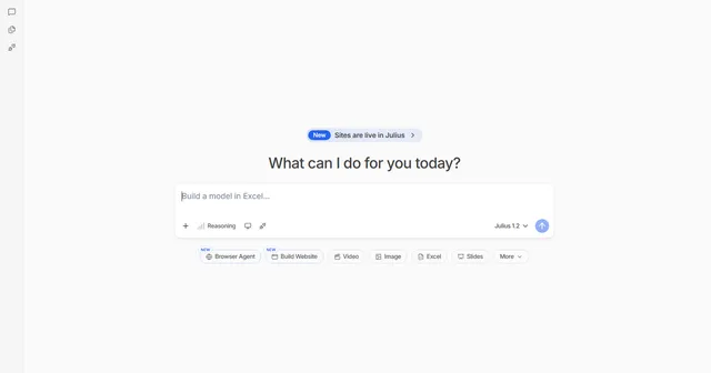 Julius AI interface